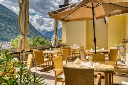 Terasz, Hotel zum Lamm ***, Tarrenz, Tirol, Ausztria
