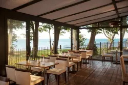 Restaurace, Hotel Alcest ***, Rewal, Baltské moře, Polsko