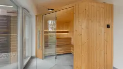 Sauna, Apartament Karwica Zapach Lasu, Mazury, Polsko
