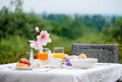 Śniadanie na tarasie, Golf Residenza, Peschiera (VR), Włochy