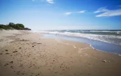 A szálloda közvetlenül a Balti-tenger strandja mellett található