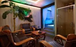 Interiér wellness působí velmi relaxačně