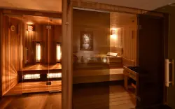 Szaunák a wellnessrészlegben, **Hotel Lujza Major**, Magas-Tátra
