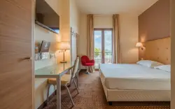 Pokoje, Hotel Fortebraccio, Montone, Itálie