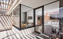 Balkón s terasou, Haller Suites & AO Restaurant ****, Brixen, Taliansko