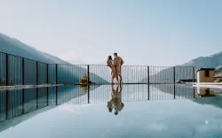 Bazén s výhledem, Hotel Bergschlössl ****, Luson