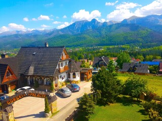 Horská chata s výhledem, Komplex Górski Pałacyk ***, Kościelisko, Polské Tatry, Polsko