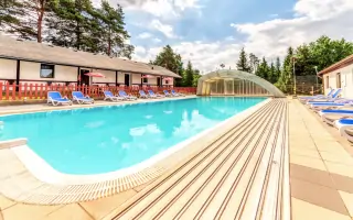 Krytý venkovní bazén, Resort Ráj Srbsko ***, Srbsko, Střední Čechy, Česko