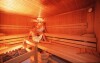 Sauna s dřevem, Ferienhotel Alber ***, Mallnitz, Alpy, Rakousko