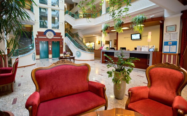 Interiéry hotelu jsou luxusní, Hotel Palace ****, Hévíz